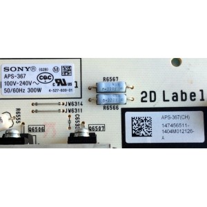 FUENTE DE PODER PARA TV SONY / NUMERO DE PARTE 147456511 / APS-367(CH) / 1-893-060-11 / 1-474-565-11 / APS-367 / MODELOS KDL-60W840B / KDL-60W850B / KDL-70W830B / KDL-70W840B / KDL-70W850B